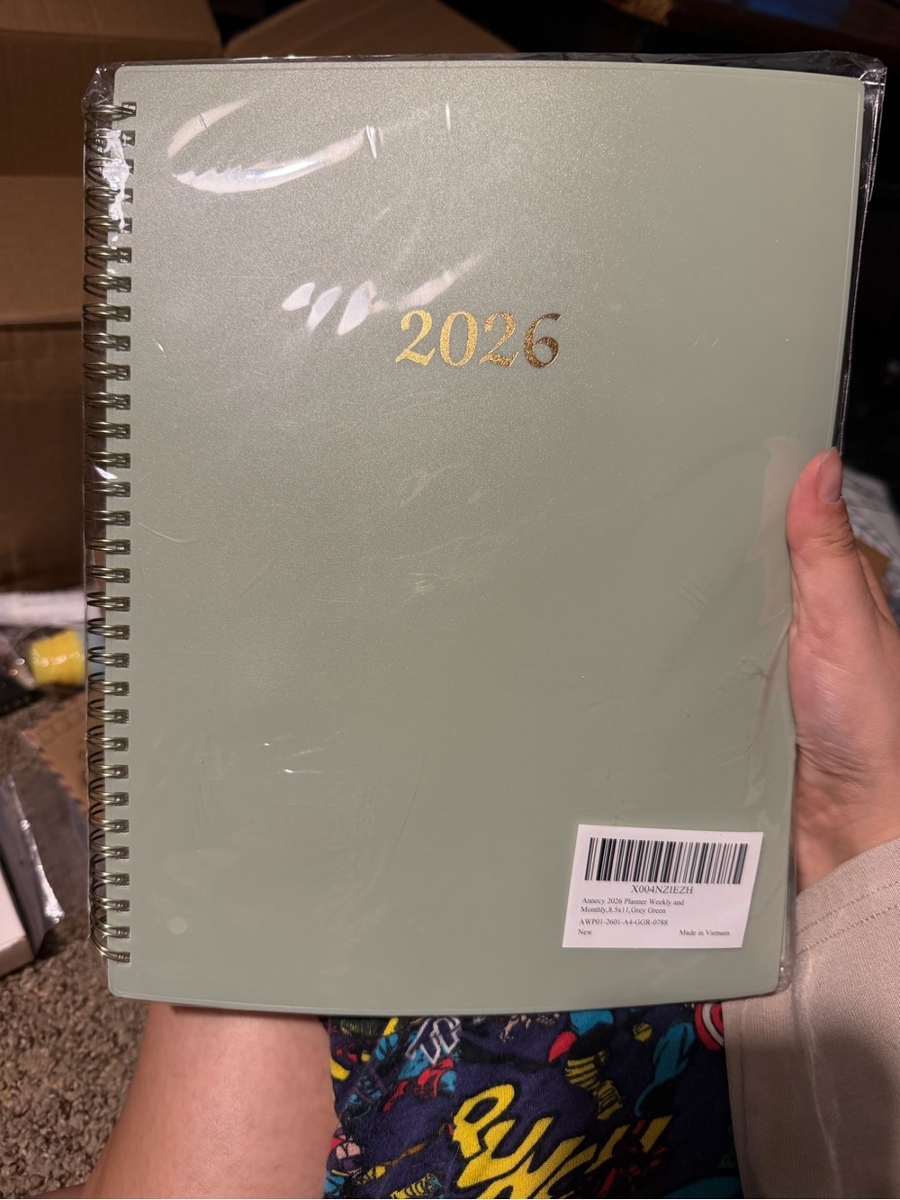 2026 Planner Spiral Notebook - Sage Green
